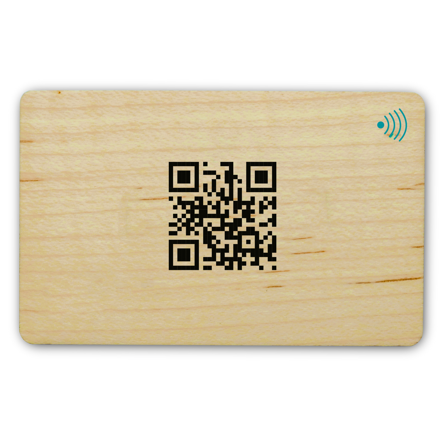 gepersonaliseerd houten visitekaartje - digitaal visitekaartje - NFC - QR-code - EDV-Guru (Guru e.U.)