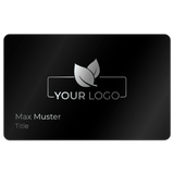 Personaliseerbaar metalen visitekaartje antraciet-zwart (met laser) - Digitaal visitekaartje - NFC - QR-code - EDV-Guru (Guru e.U.)