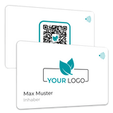Personaliseerbare smartcard - digitaal visitekaartje - NFC - QR-code - EDV-Guru (Guru e.U.)
