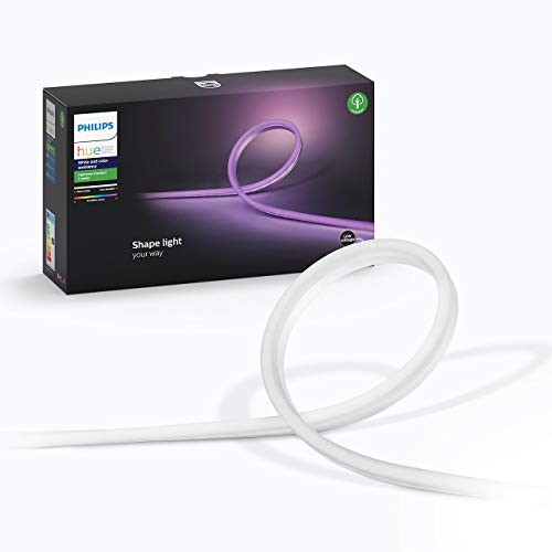 Philips Hue Wit & Col. Amb. Outdoor Lightstrip 5m, 1650 lm, dimbaar, 16 miljoen kleuren, bestuurbaar via app, compatibel met Amazon Alexa (Echo, Echo Dot) - EDV-Guru (Guru e.U.)