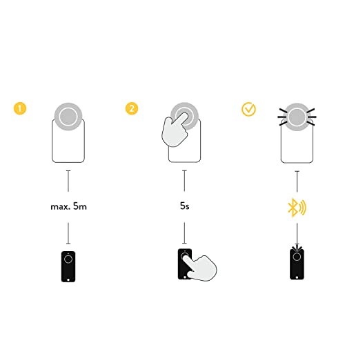 Nuki Fob, abridor de porta elétrico, trava com o toque de um botão, extensão para Nuki Smart Lock, fechadura eletrônica, abridor de porta automático, chaveiro Bluetooth, Nuki Smart Home - EDV-Guru (Guru e.U.)