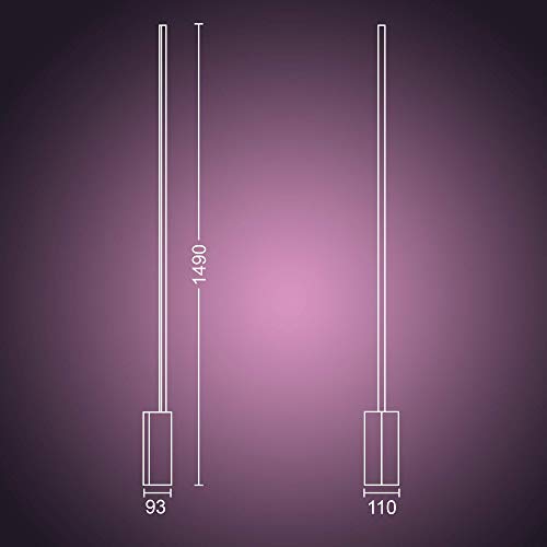 Philips Hue White & Col. Amb. LED floor lamp Signe, dimmable, 16 million colors, controllable via app, compatible with Amazon Alexa (Echo, Echo Dot) - EDV-Guru (Guru e.U.)