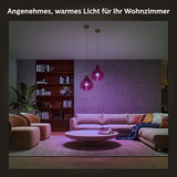 Philips Hue White & Col. Amb. E27 LED Lampe 2-er Starter Set inkl. Smart Button, 16 Mio. Farben, dimmbar steuerbar via App, kompatibel mit Amazon Alexa (Echo, Echo Dot) - EDV-Guru (Guru e.U.)