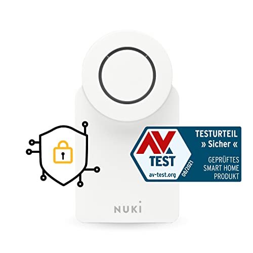 Nuki Smart Lock 3.0, smart door lock for keyless access without conversion, retrofittable electronic door lock, AV-TEST certified, white - EDV-Guru (Guru e.U.)