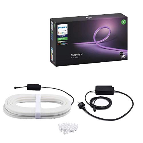 Philips Hue Wit & Col. Amb. Outdoor Lightstrip 5m, 1650 lm, dimbaar, 16 miljoen kleuren, bestuurbaar via app, compatibel met Amazon Alexa (Echo, Echo Dot) - EDV-Guru (Guru e.U.)