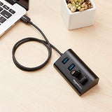 Amazon Basics - USB-Hub, USB 3.1 Typ A, 4-poliger Hub, Aluminium, Schwarz - EDV-Guru (Guru e.U.)
