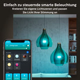 Philips Hue White & Col. Amb. E27 LED Lampe 2-er Starter Set inkl. Smart Button, 16 Mio. Farben, dimmbar steuerbar via App, kompatibel mit Amazon Alexa (Echo, Echo Dot) - EDV-Guru (Guru e.U.)