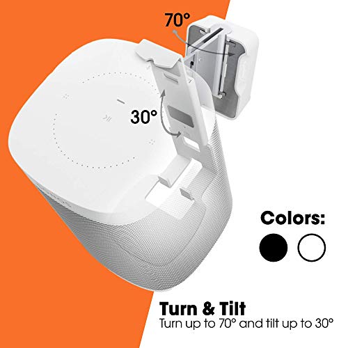 Vogels SOUND 4201 扬声器壁挂支架，适用于 Sonos One (SL) 和 Play:1，最大 1 个5 kg，可倾斜 -30°/+30°，旋转最大 70°（左/右），白色，1 个支架 - EDV-Guru（Guru e.U.）