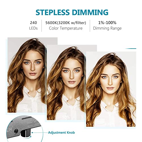 Neewer Ring Light z statywem Zestaw: 18 cali/45 cm na zewnątrz 55W 5600K Ściemnialny Pierścień LED z pilotem Bluetooth pilot zdalnego sterowania na telefon komórkowy/aparat na YouTube Tiktok Zdjęcie, tatuaż artysta, Make -up, Salons