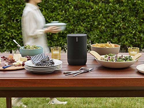 Έξυπνο ηχείο Sonos Move (αδιάβροχο ηχείο WiFi και Bluetooth με φωνητικό έλεγχο Alexa, Google Assistant και AirPlay 2 - ασύρματο εξωτερικό μουσικό κουτί με μπαταρία για ροή μουσικής) μαύρο - EDV-Guru (Guru e.U.)