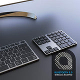 CSL - Bluetooth Numpad - Wireless number pad with multifunctional keys - Keypad aluminum - 35 keys - Bluetooth 3.0 - Wireless - compatible with Apple PC Notebook Tablet Laptop - Windows Android iOS - EDV-Guru (Guru e.U.)