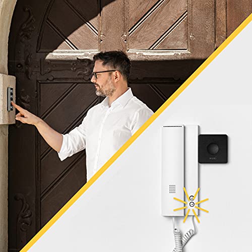 Nuki Opener, serrure de porte électronique pour immeubles d'habitation, commande l'ouverture de porte du système d'interphone avec le smartphone, ouvre-porte électrique, pont Nuki WLAN requis, Nuki Smart Home - EDV-Guru (Guru e.U.)