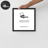 Ingelijste poster op fotopapier zwart / 12×12