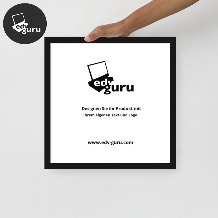 Ingelijste poster op fotopapier Zwart / 16×16