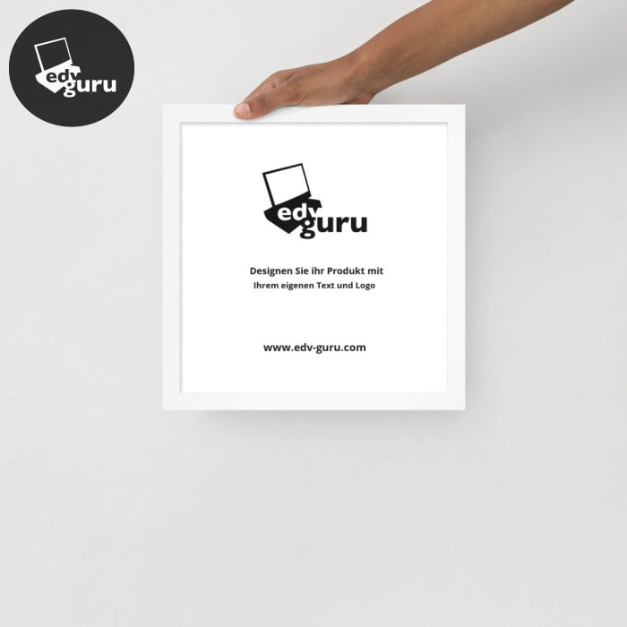 Ingelijste poster op wit fotopapier / 12×12