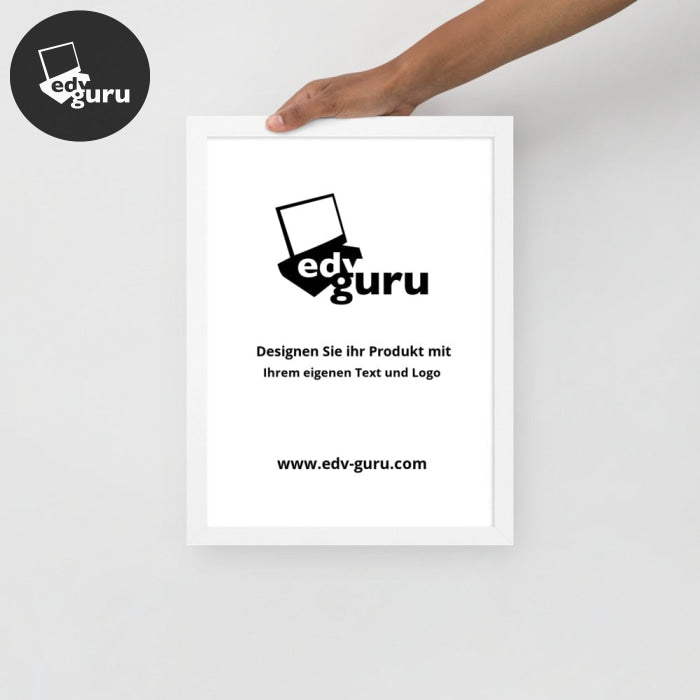 Ingelijste poster op fotopapier Wit / 12×16
