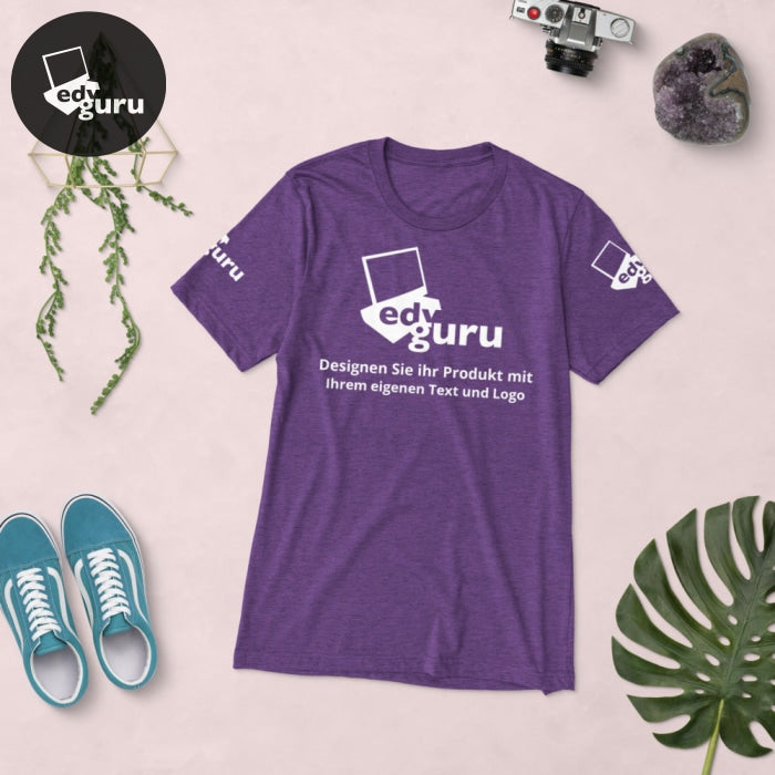 Rövid ujjú póló Purple Triblend / Xs