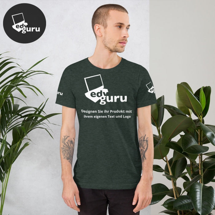 Rövid ujjú unisex póló Heather Forest / S