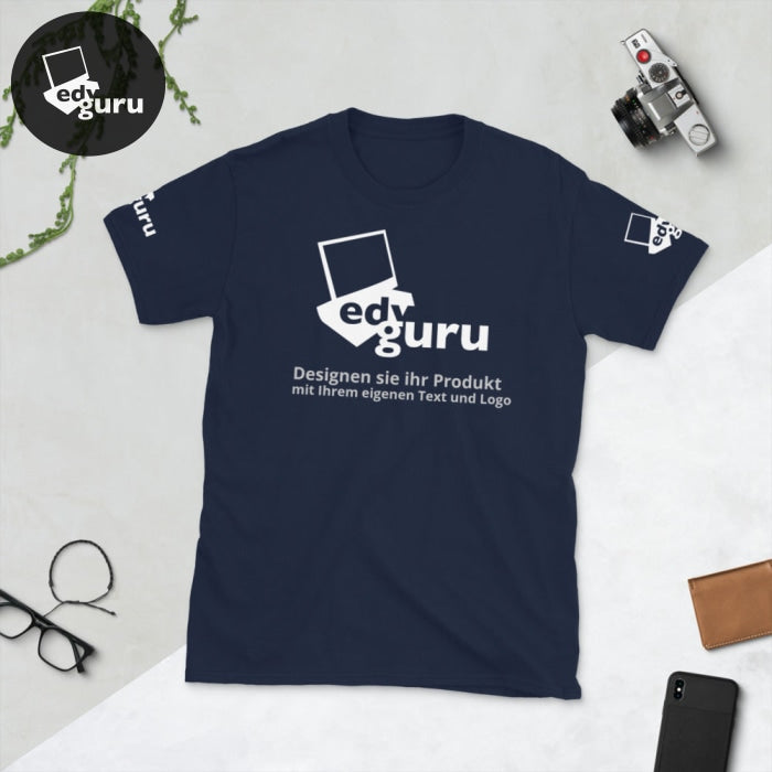 Kurzärmeliges Unisex-T-Shirt Navy / S