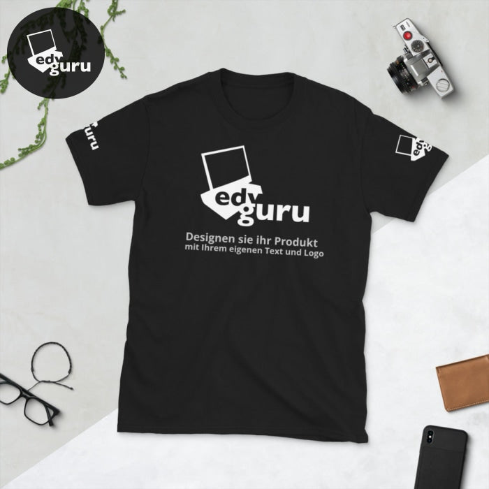 Kurzärmeliges Unisex-T-Shirt Schwarz / S