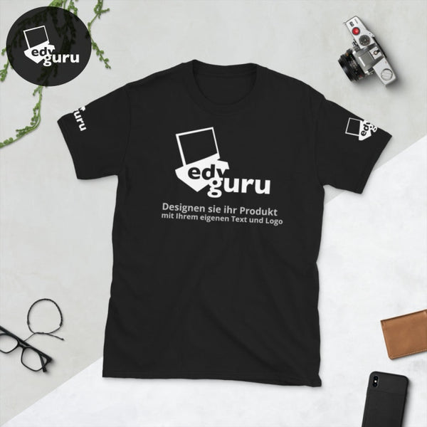 Kurzärmeliges Unisex-T-Shirt Schwarz / S