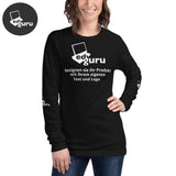 Tricou unisex cu maneca lunga Negru / Xs
